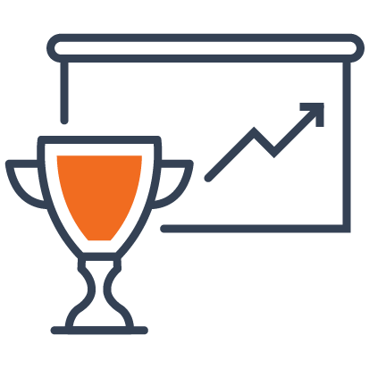Clipart of a trophy and stats